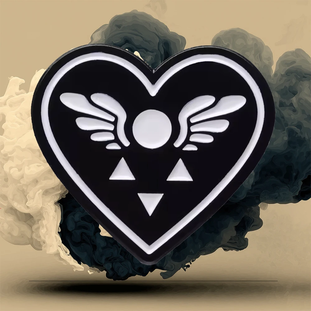 Undertale دلتا رون رمز المينا دبوس لعبة فيديو القلب شارة بروش ظهره الديكور المجوهرات