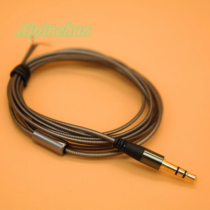 Aipinchun 3.5mm 3-Pole Lijn Type Jack DIY Oortelefoon Audio Kabel Hoofdtelefoon Reparatie Vervanging Draad Koord A07