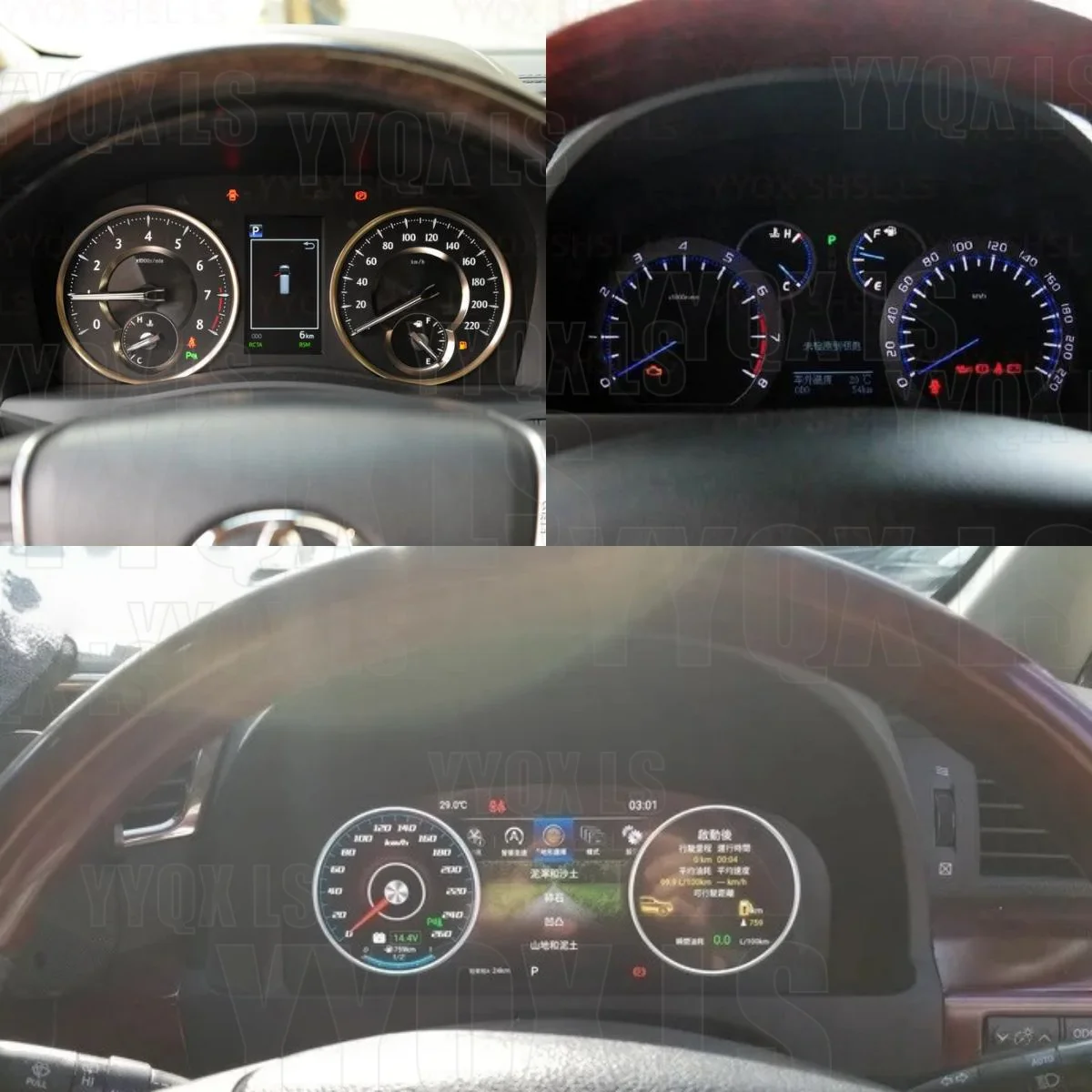 For Toyota Vellfire Alphard 20 30 Series A20 A30 2008-2018 Speedometer Virtual Cockpit Car LCD Digital Instrument Cluster​