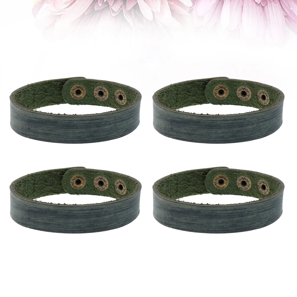 

4 PCS Cowhide Bracelet Unisex for Students Lovers Simple Wrist Chain European and American Men Women