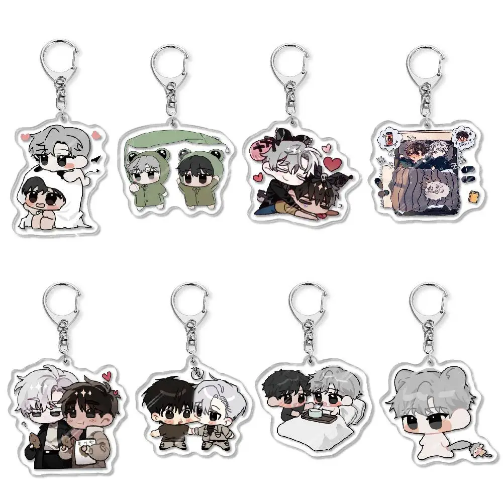 Passion BL Manhwa Acrylic Keychain Bag Pendant Charm  Comic Backpack Ornament Couple Portable Charm Couple Portable Kingring