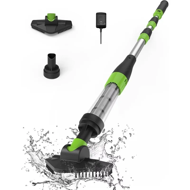 Surface Pool Vacuum Handheld Rechargeable Pool Cleaner with Powerful Suction, Ideal for Leaf Crumbs
