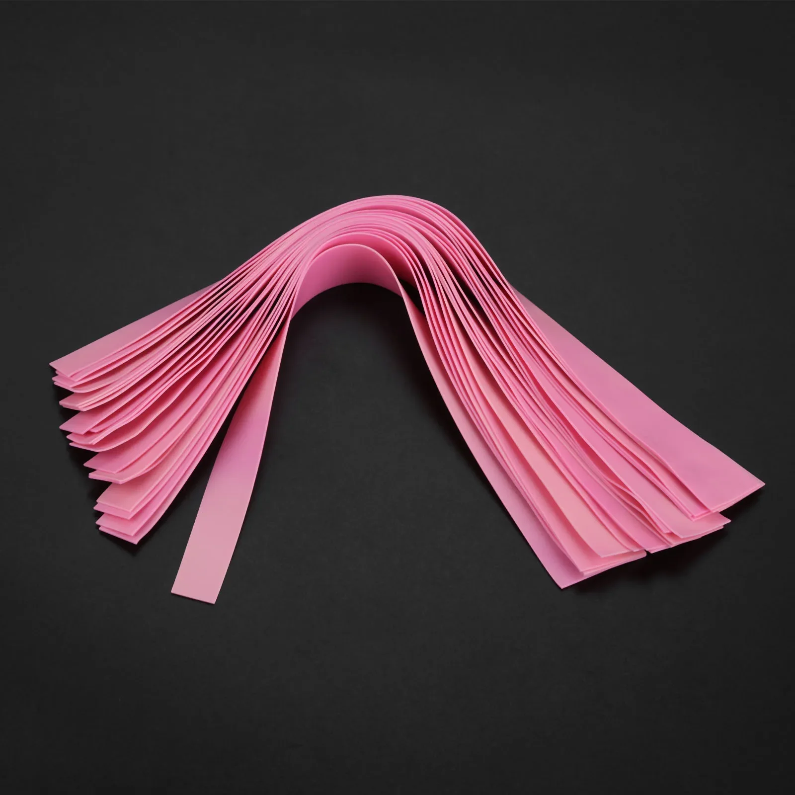 20pcs 0.55mm Thick Natural Latex Slingshots Flat Rubber Bands Strong Elastic Rubber Band Hunting Catapult 20mm/12mm Width Pink