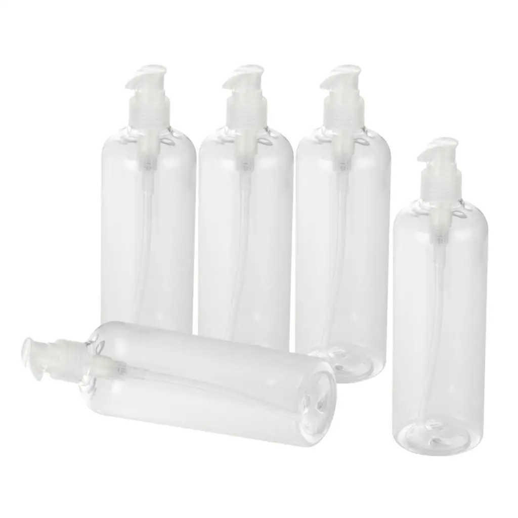 زجاجة شامبو وبلسم فارغة قابلة لإعادة الملء، 500 مل شفافة #2