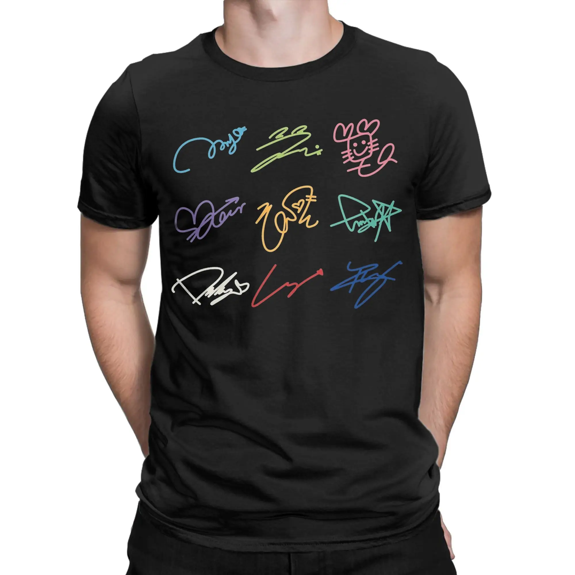 

Men Women T-Shirt Twice Kpop Signatures Novelty Cotton Tees Short Sleeve T Shirts O Neck Tops Gift Idea