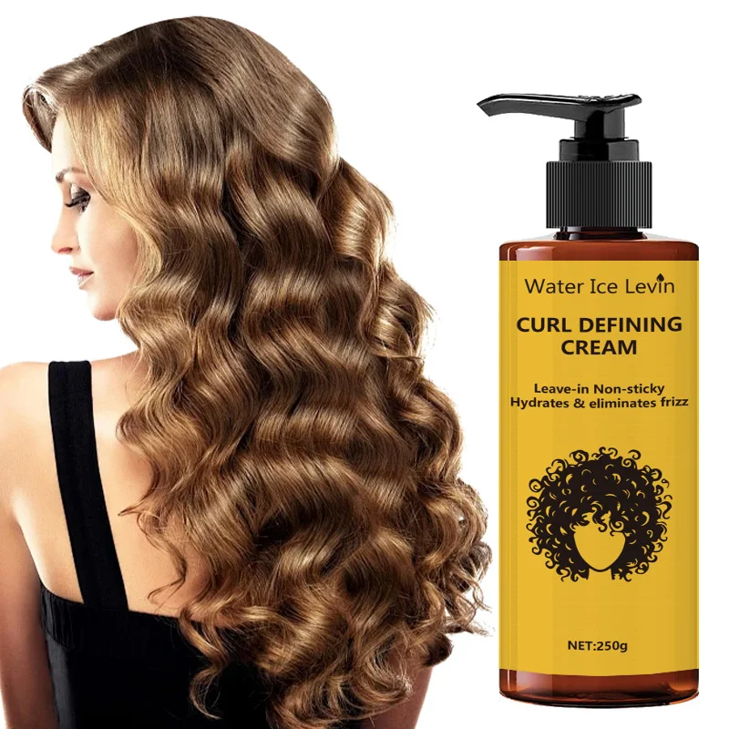 Curl Defining Cream, Contains Castor Oil, Long-Lasting Anti-Frizz, Elastic and Voluminous, Moisturizing and Styling, Suitable for Wavy and Curly Hair Types, Unisex