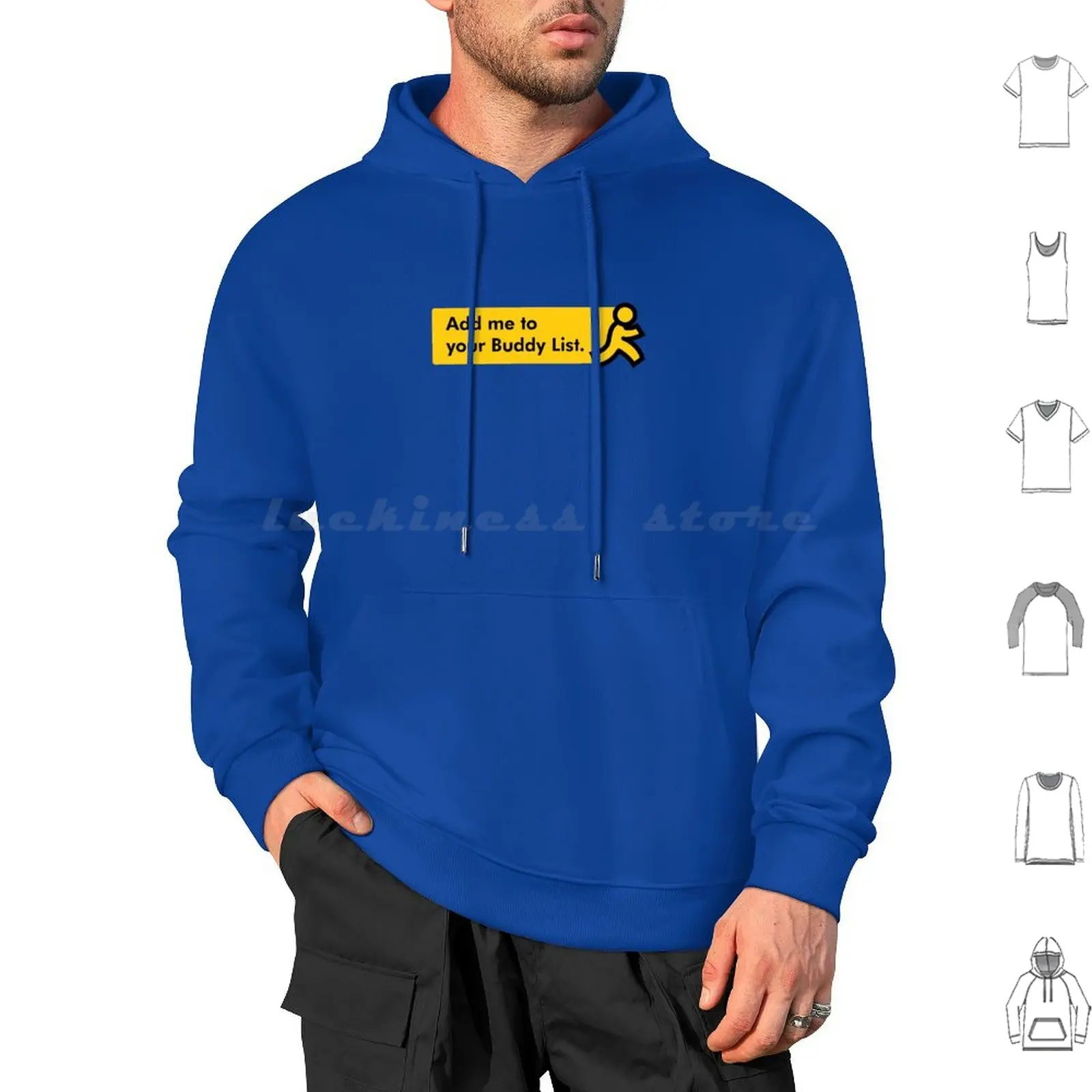 Aol-Add Me To Your Buddy List Hoodies Long Sleeve Aol America Online Buddy List Internet Www World Wide Web Old Retro