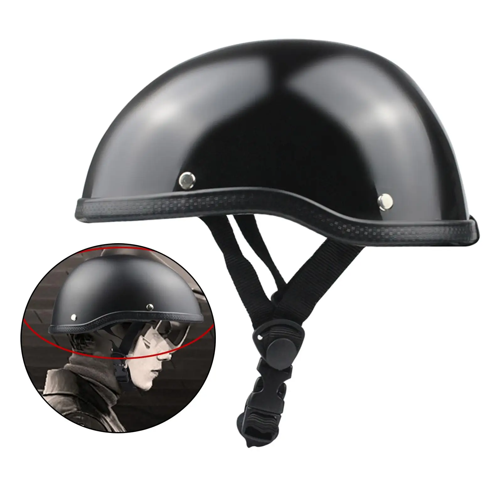 

Retro Motorcycle Helmet Moto Helmet ATV Vintage Half Face Moto Crash Motorbike Head Protector Racing Helmet