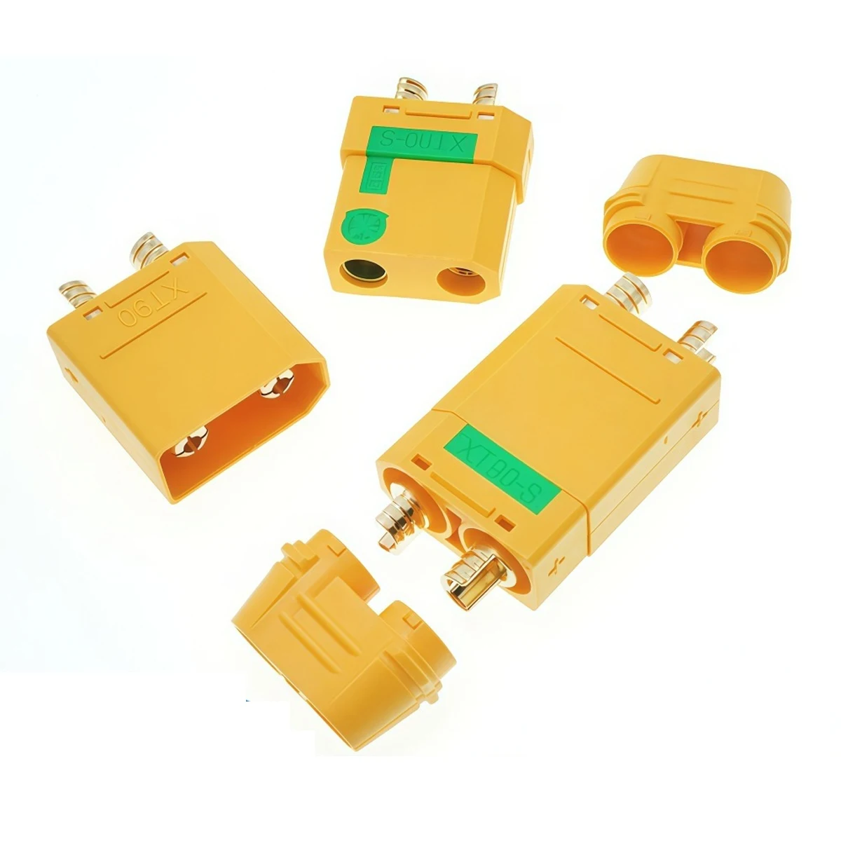 2/5set XT90S/XT90H Anti-Spark Male Female Connectors High Current 90A Plugs for RC Drone Lipo Battery and Power Systems 