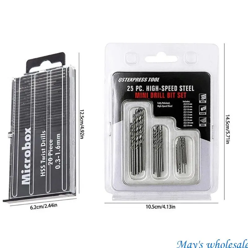 20/25Pcs Mini Drill Bits for Precisions Detail Work In Various Materials 448A