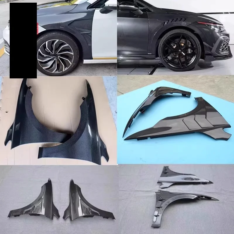 

Крыло из углеродного волокна для сухого и влажного волокна для Volkswagen vw Golf 8 MK8 2019-2021, модифицированное автомобильное крыло, комплект кузова Surround