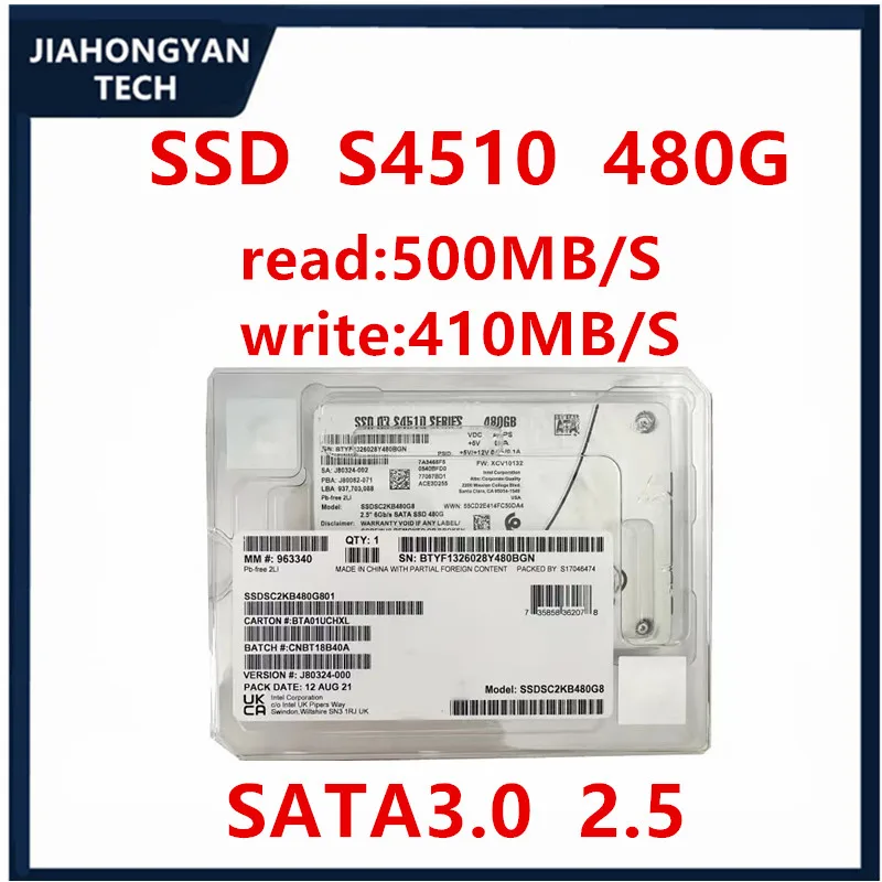 Imagem -02 - Ssd de Estado Sólido Original para Desktop Intel S4510 S4510 240g 480g 960g 1.92tb Sata 3.0 Enterprise