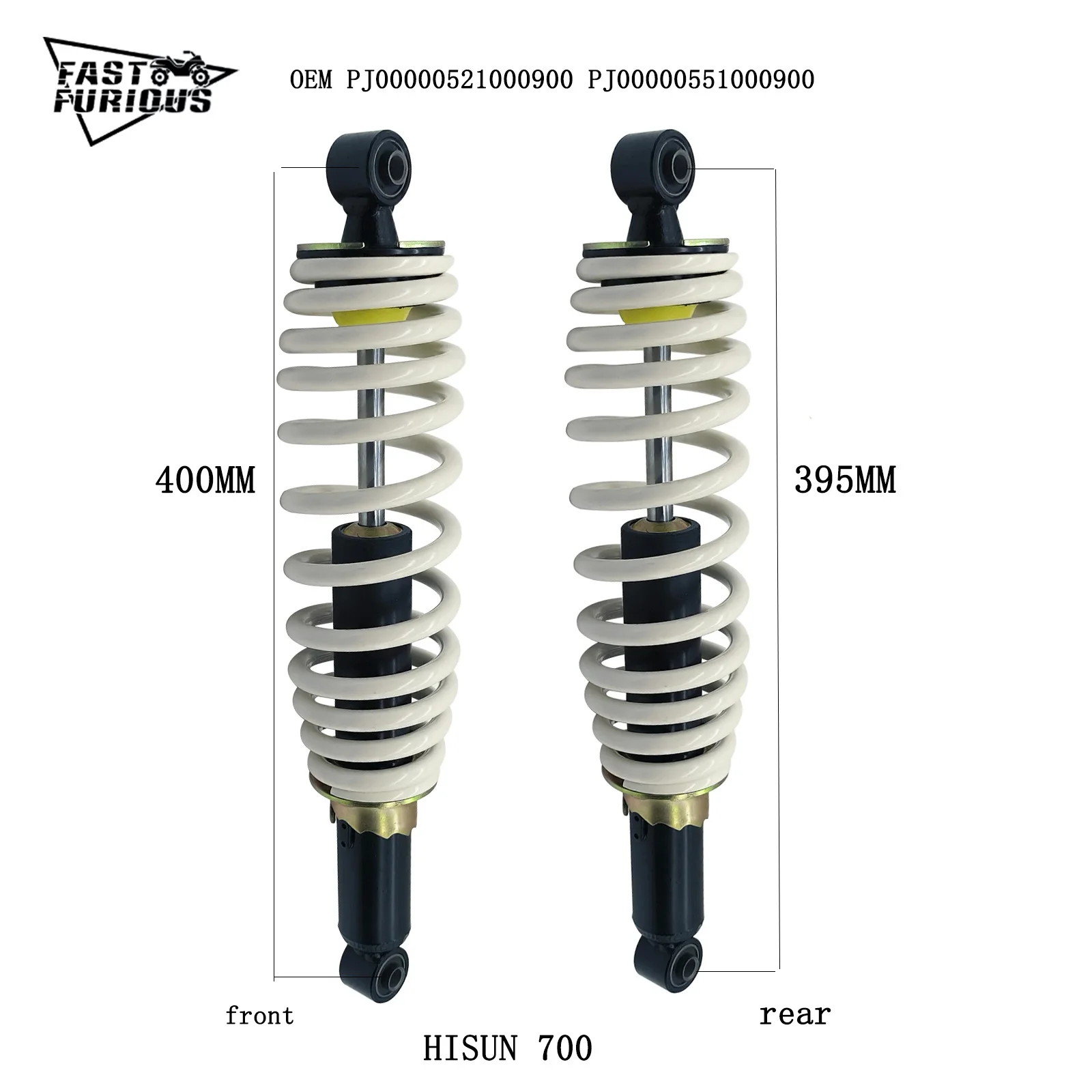 

Front or Rear Shock Absorber For HISUN 700 UTV PJ00000521000900 PJ00000551000900 QUAD GO KART Hole spacing 400mm 395mm