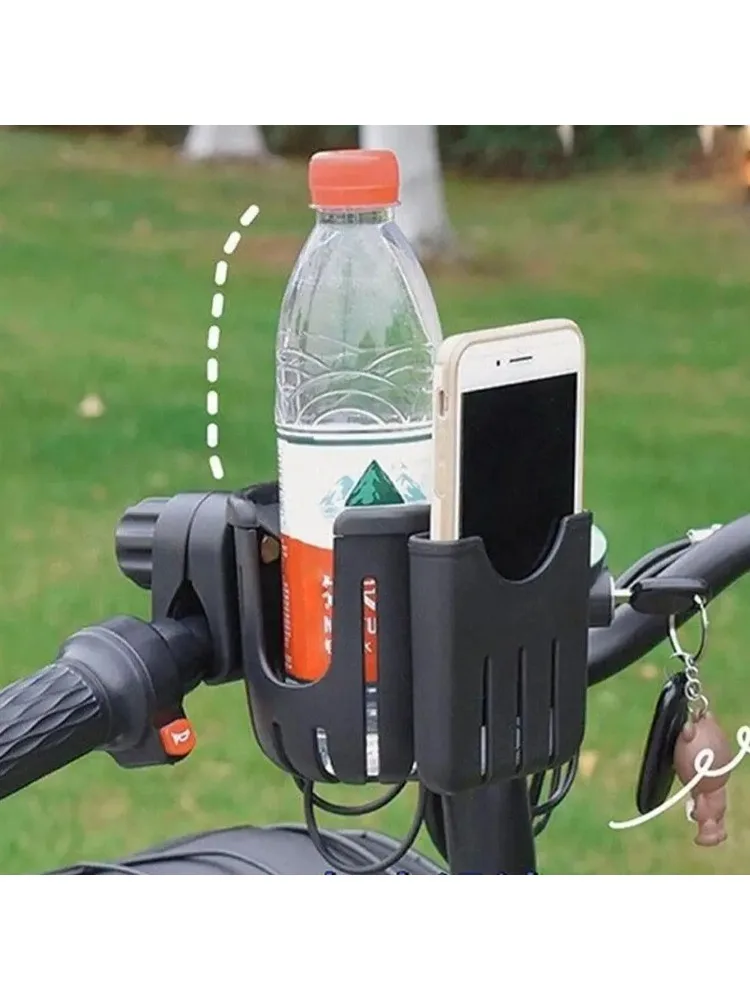AliExpress NONE 2 In 1 Motorcycle Stroller Cup Holder Bike Wheelchair Phone With Walker Rack Black Easy 360 Install Degree Rotation Adjusta I8P3