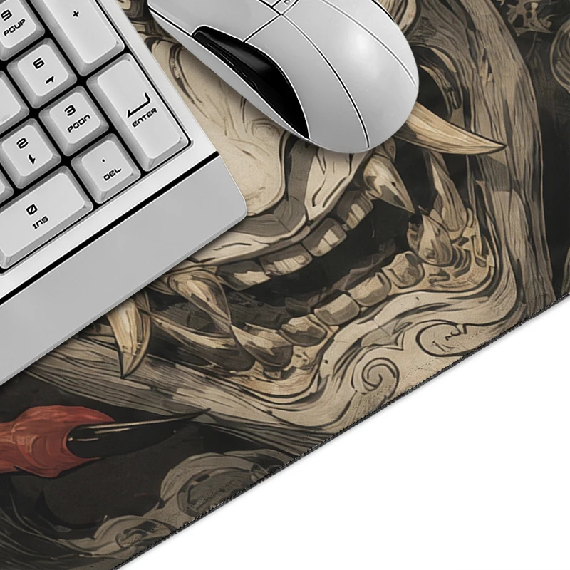 Demon Oni Mask Mouse Pad Gaming XL Large Home Custom New Mousepad XXL Mouse Mat Playmat Soft Carpet Natural Rubber PC Table Mat