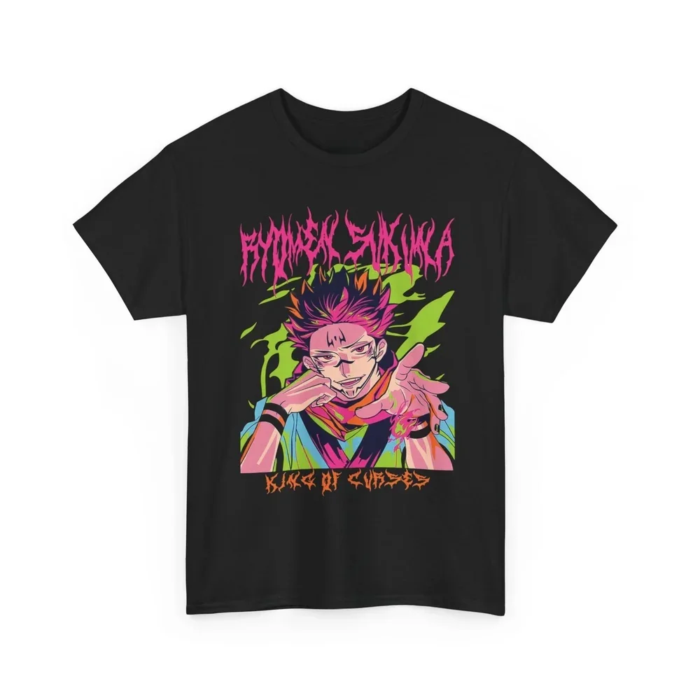 Jujutsu Kaisen King of Curses Pure Cotton T-shirt Men and Women Anime Style Fashion Comfortable Casual Short Sleeved T-shirt