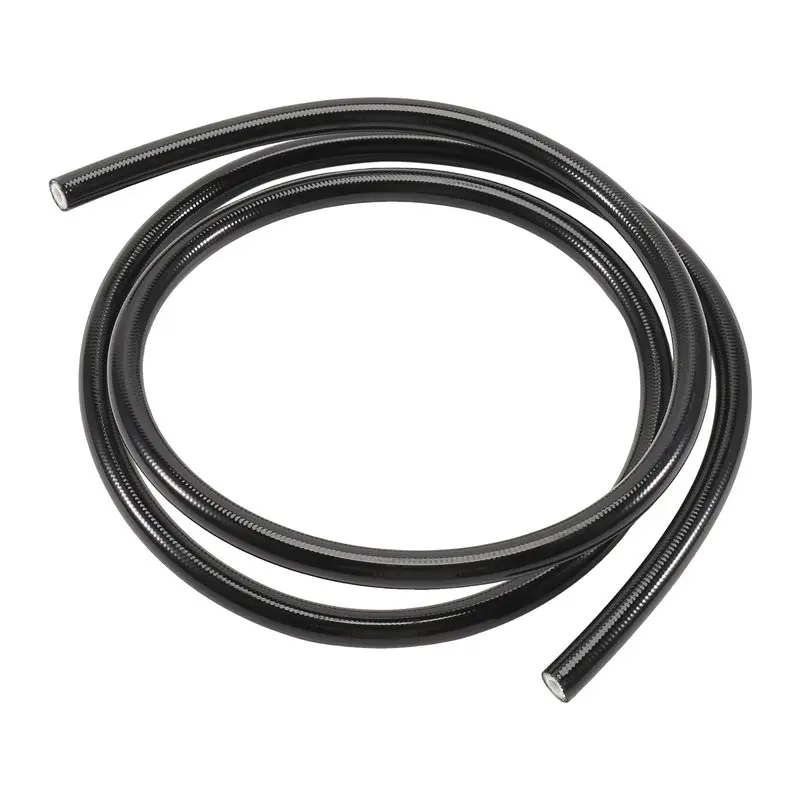 AEA6-Motorcycle AN3 1M Braided Stainless Steel PTFE Brake Line Hose FLUID HYDRAULIC Hose Brake Line Gas Oil Fuel Tube Pipe