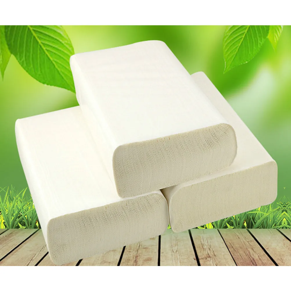 4 Rolls Thick Premium Paper Towels Wood Pulp Material Soft Comfortable Strong Absorbent Kitchen Oil Absorbing Wipe Hands Toilet