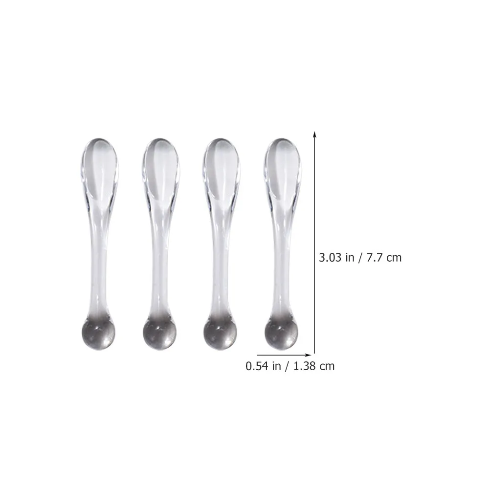 10Pcs Eye Cream Spoons ABS Skincare Spatula Facial Cream Scoop Transparent Spoon for Lotion Essence Mask Application