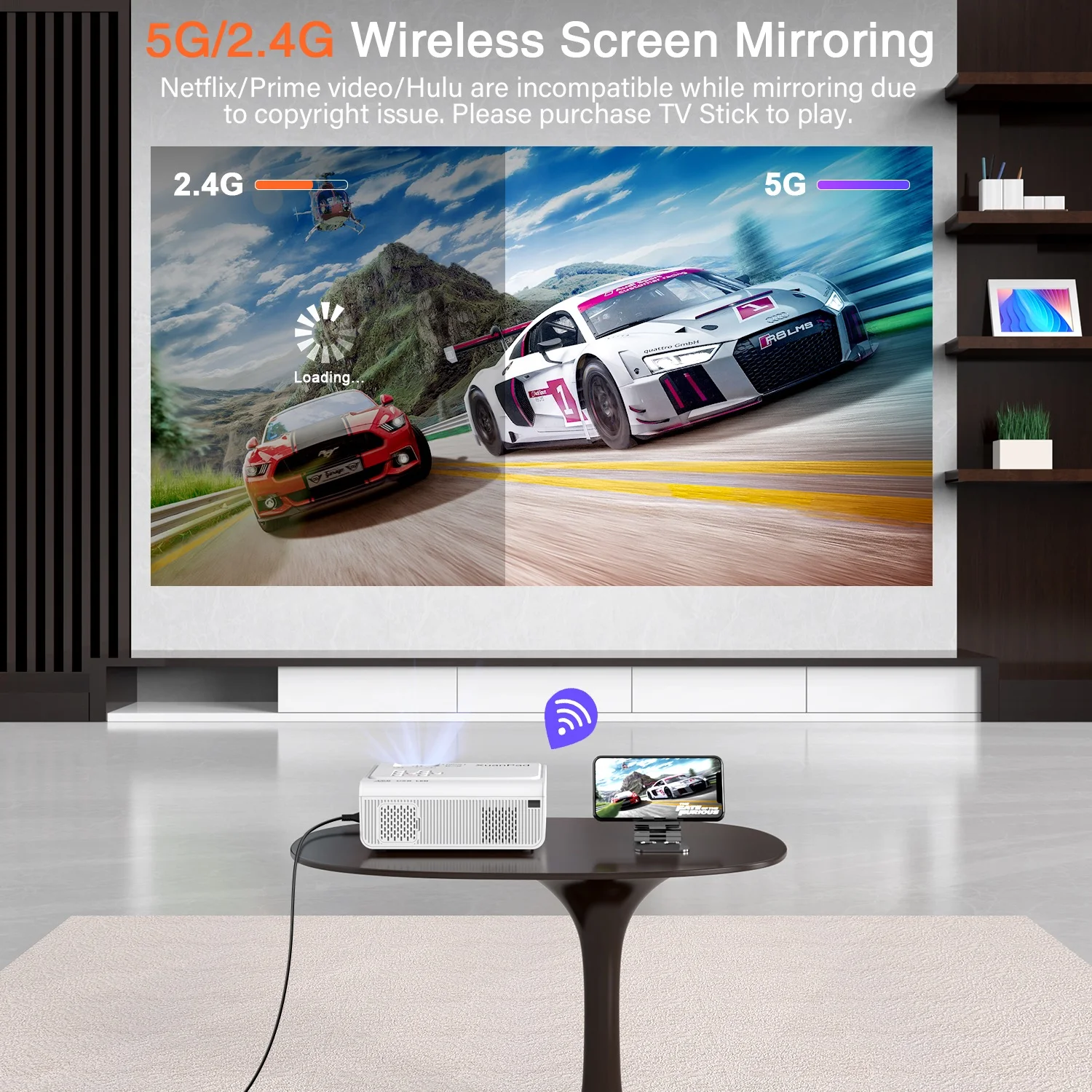 OEM Full HD 1080P Movie Proyector Beamer 12000 Lms Home Theater LCD 3D Mini Portable Wireless Led WiFi Video Projector