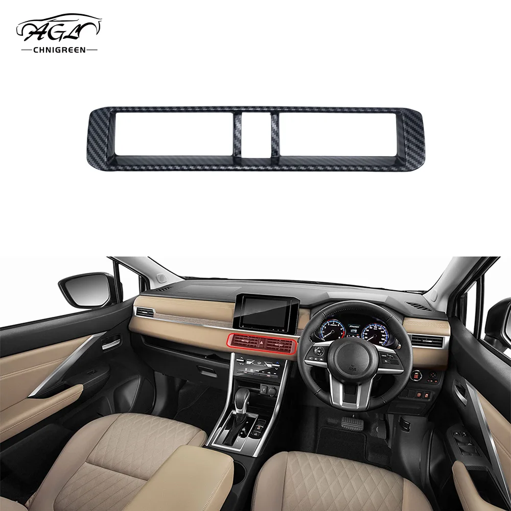 

Middle Center Console AC Vent Cover Trim for Xpander Mitsubishi Xpander Cross 2016-2026 1pc ABS Carbon Fiber Color