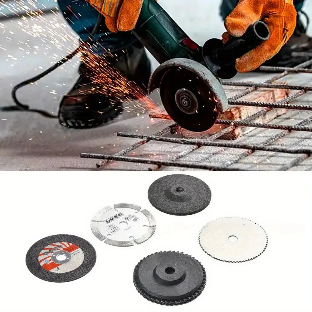 5/6pcs Stainless Steel Saw Blades 3 Inch 75mm Corundum Discs Durable Precision Cutting for Metal Pneumatic Tools Workshop