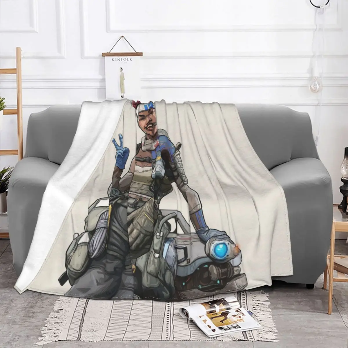 Lifeline Apex Legends Crypto Shooting Game Blanket Fleece Autumn/Winter Cute Super Warm Throw Blankets For home Plush Thin Quilt