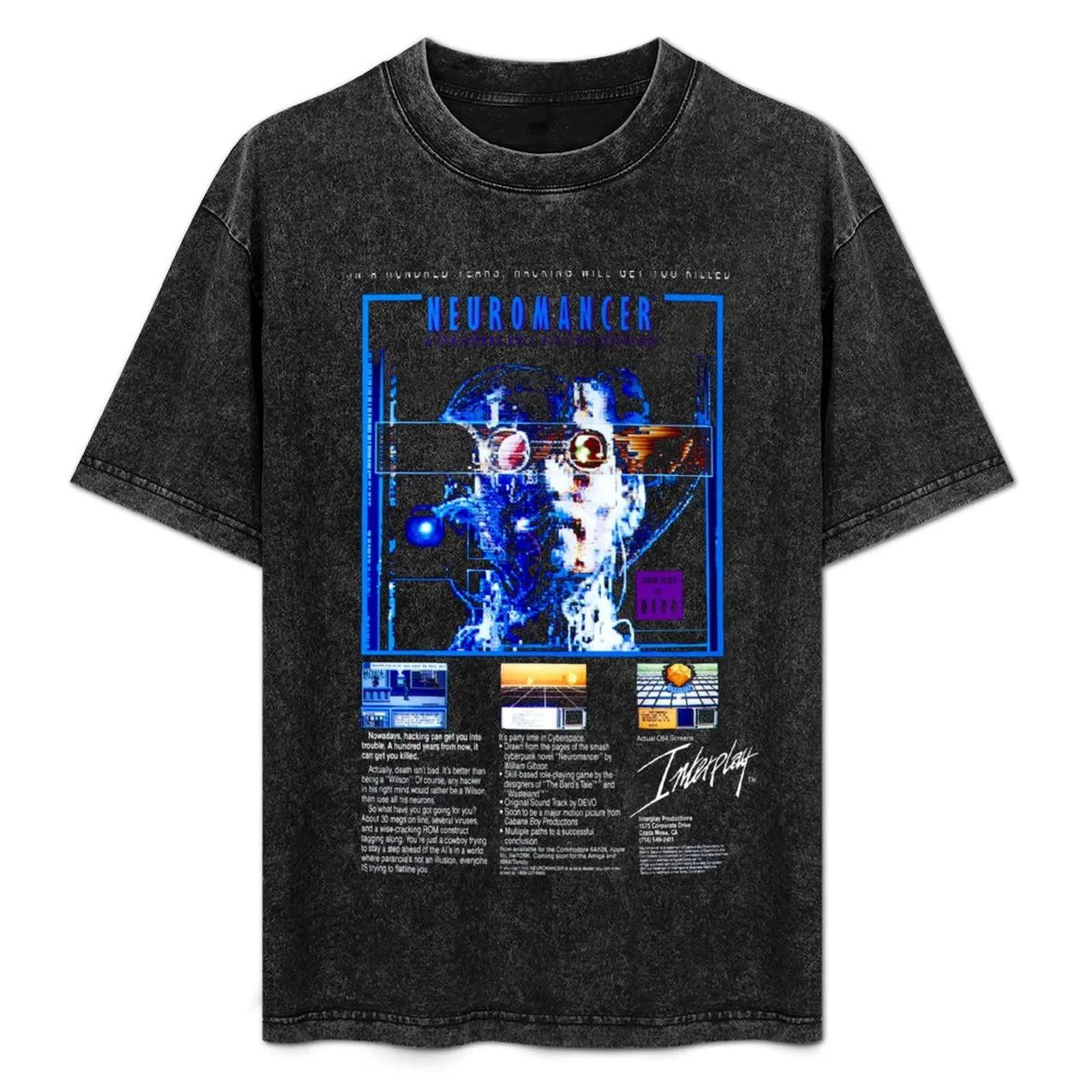 

NEUROMANCER T-Shirt basketball graphic tees baggy shirts man clothes plus size tops men t shirt