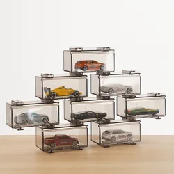 Transparent Car Model Storage Box Hot Wheels Alloy Car Model Box Children's Toys For Tomica Matchbox Display Stand Stackable