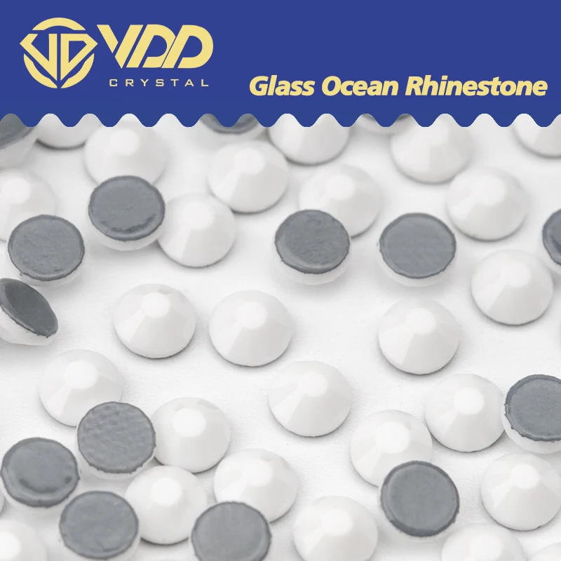 VDD SS6-SS30 048 Chalk White Glass Hot-Fix Crystal Rhinestone Flatback Glitter Strass Stones For DIY Garment Clothes Accessories