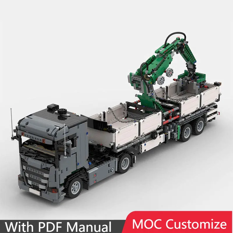 2368 قطعة MOC عالية التقنية مدينة الهندسة الثقيلة انتزاع رافعة سحب شاحنة اللبنات التكنولوجيا لتقوم بها بنفسك تجميع الطوب لعب الاطفال هدية