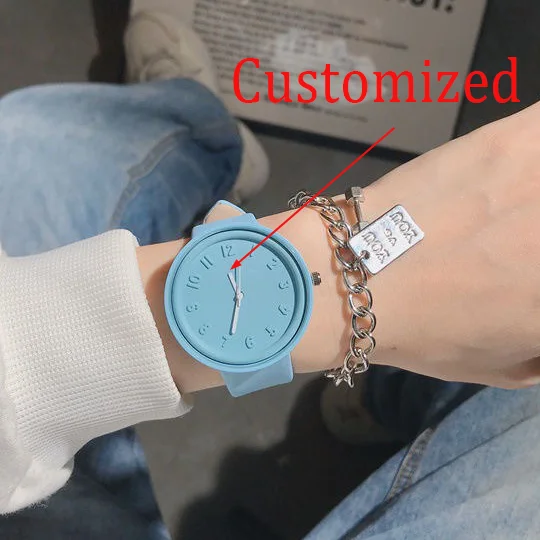 Candy Color Small Fresh Watch for Female Student High Aesthetic Value Simple Niche Design Accessory for Younger Girls customized