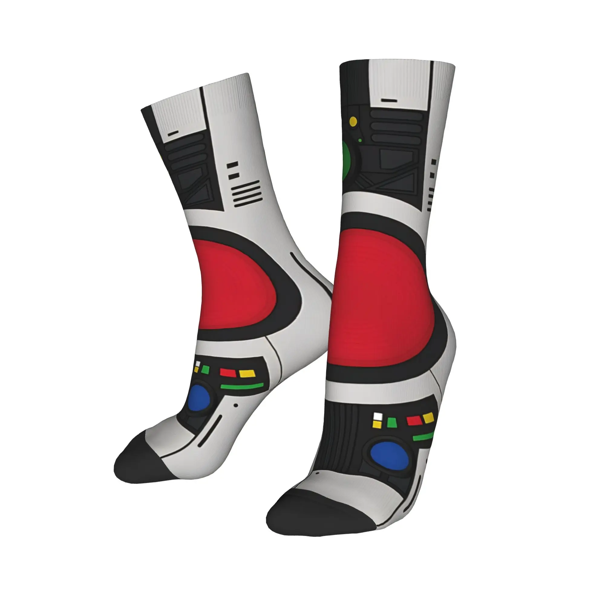 Funny Sock Bandai Kamen Rider Black Belt Driver  Vintage Quality Pattern Printed Men Crew Socks Casual Men's Socks