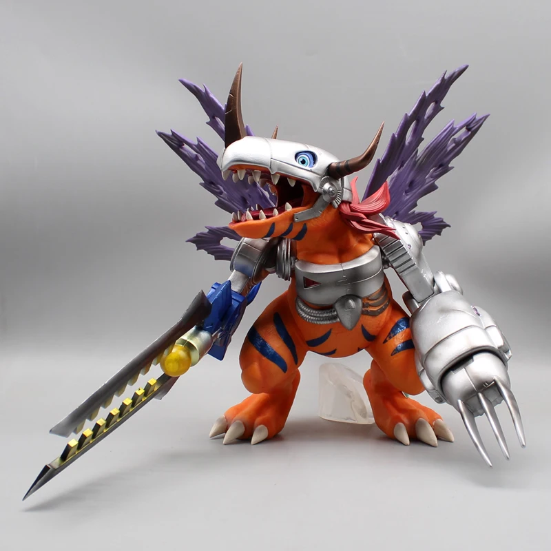 Anime Assembly Greymon 30cm Model Digimon Adventure Figure GK Metal Greymon Action Figures PVC Collection Decoration Toys Gift