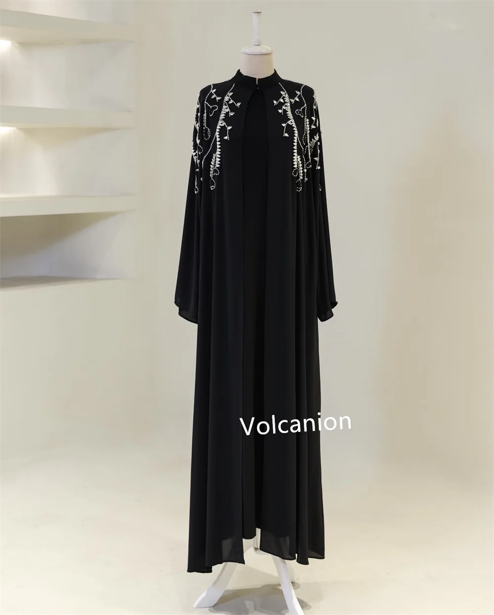 Customized Chiffon Sequined A-line Poretrait Midi Dresses Bespoke Occasion Casual Simple Chinese Style