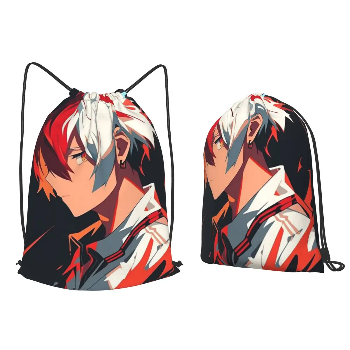Academia My Hero Todoroki  Backpacks Multi-function Drawstring Bags Shoes Bag Book Bags for Man Woman Students