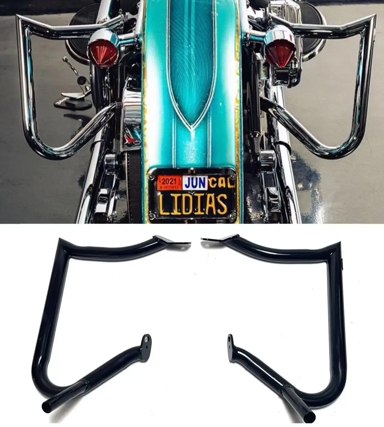 

Задний бампер для мотоцикла 1-1/2 дюйма для Harley Road King Road Glide Street Glide, Боковой бампер, аксессуары для мотоцикла