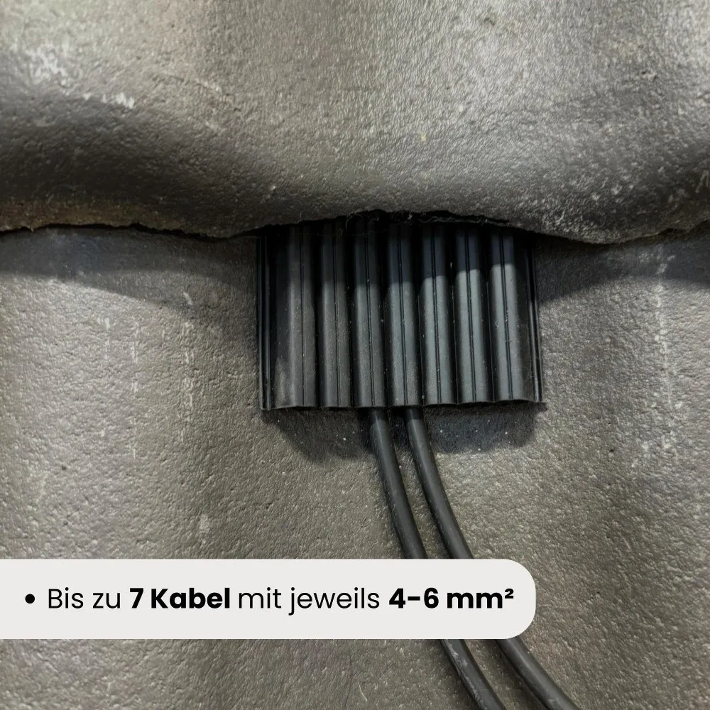 TPR Solar Roof Cable Entry Kit Multi-Channel Waterproof Solar Cable Entry Seal Grooved Structure Cable Organizer