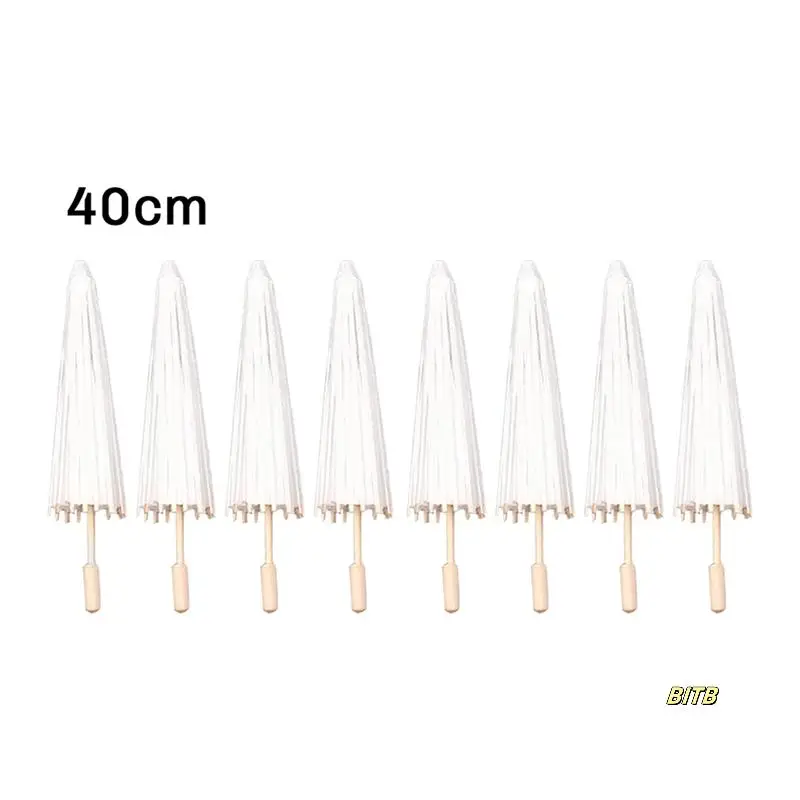 

32PCS Paper Parasol Wedding Umbrella Party Favor 40Cm Bamboo Umbrellas For Bridal Shower Centerpieces Photo Props