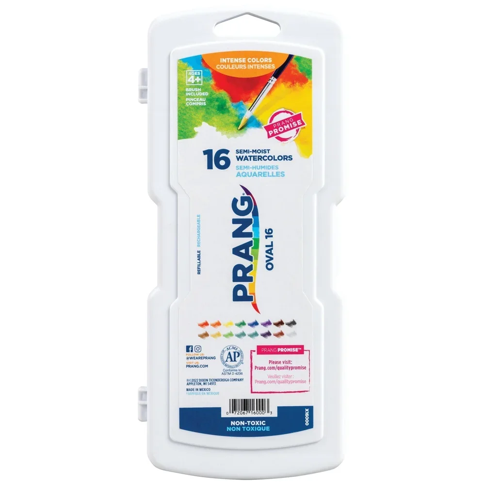 Aquarel ovale pan set 16-kleuren niet-giftig wasbaar kunstbenodigdheden buiten trottoir doodles muurschilderingen bewegwijzering knutselen tekening