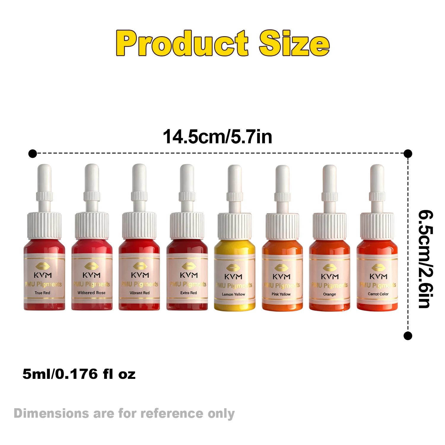 5/8pcs 5ML Permanent Makeup Tattoo Lips Eyebrows Eyeliners Pigments Tattoo Pigments Beauty Art Women Use Tattoo Ink Supplies