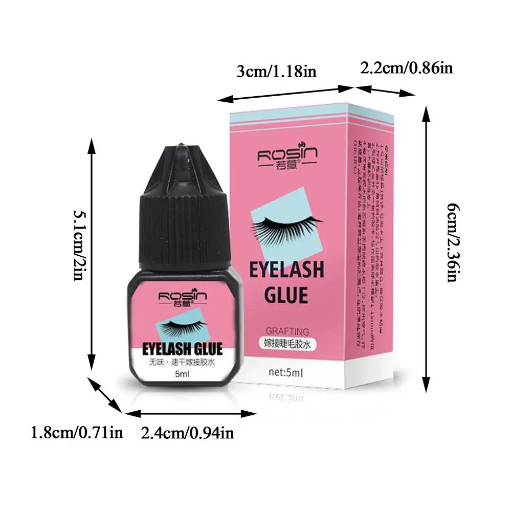 Eyelash Grafting Glue 5ml Odorless Beginner Friendly Professional Lash Extension Adhesive Clear Invisible Strong Hold Salon Use