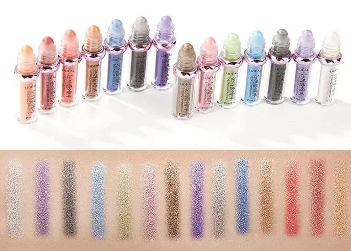 Poudre d'ombre à paupières en roller effet sirène - Ombre à paupières scintillante nacrée pour femmes