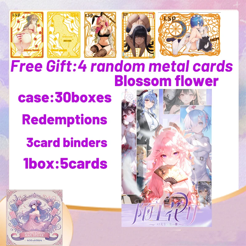 

2024 Newest Blossom Flower Goddess Story Collection Card Waifu Swimsuit CCG ACG TCG World Trading Hobbies Gift