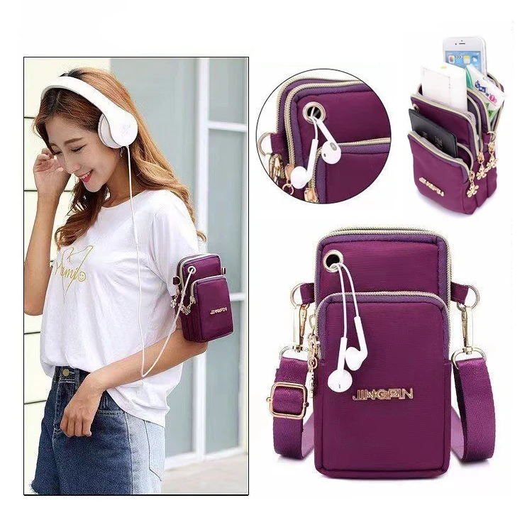 

Casual Waterproof Nylon Crossbody Bags Women Messenger Shoulder Bag Female Small Cell Phone Handbags Purses Sports Pouch Bag