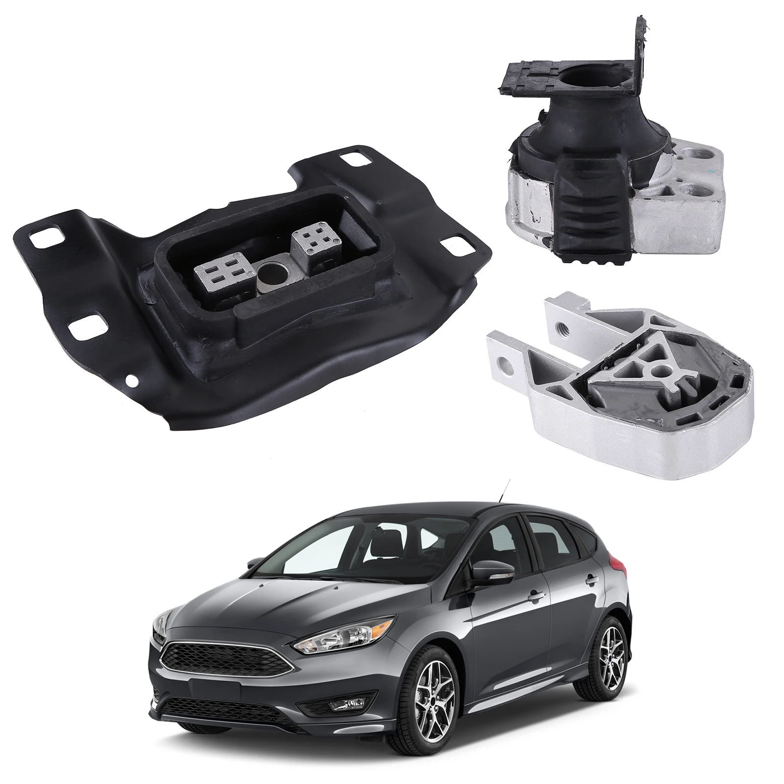 Rear/Front Engine Mount/Trans Mount Kit Compatible for Ford Focus 2.0L 2012-2018 3214 3103 3238