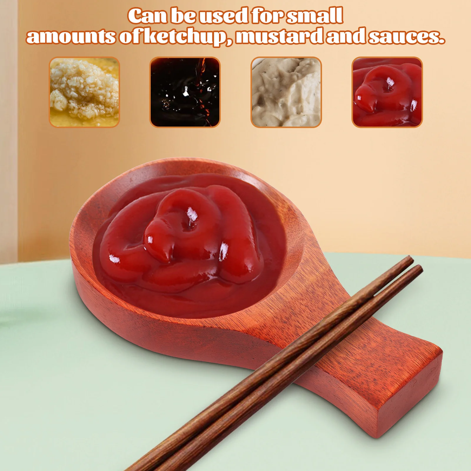 

4Pcs Natural Wood Chopstick Holder Rustic Spoon Fork Rest Large Practical Dining Table Kitchen Accessories for Home Restaurant