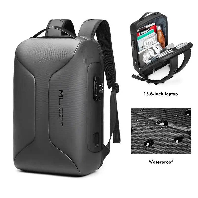 Men 15.6 Inch Anti theft Laptop Backpack Multifunctional Large Capacity Business Backpack WaterProof Travel Bag Pack USB Charge