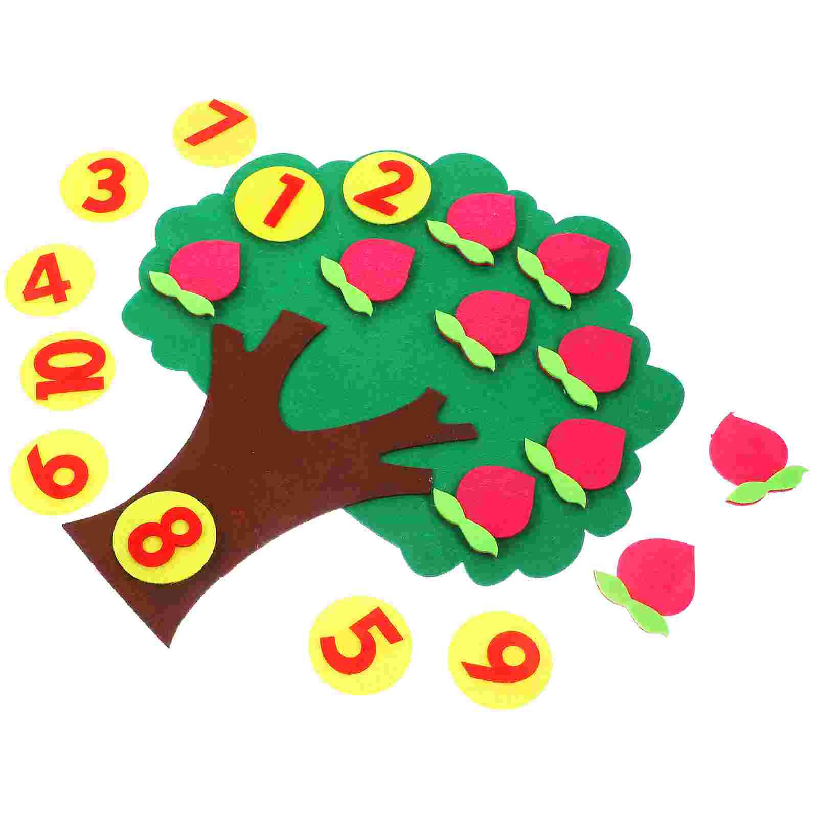 Digital Cognitive Toys Fruit Tree Matching Pairing Practical Non-woven DIY Math Portable