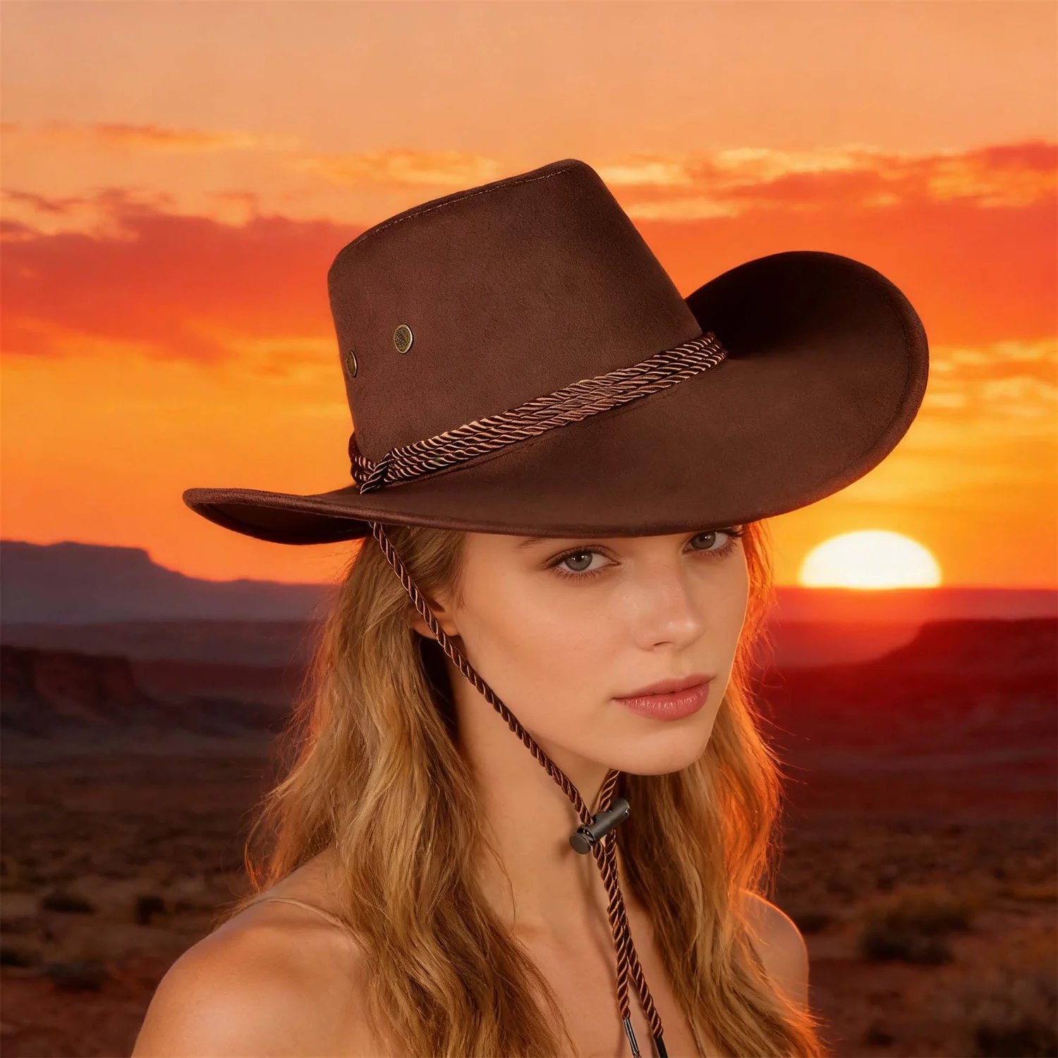 Noble Denim Hat With Delicate Suede Like Texture, Solid Color Curled Brim And Farmer's Crease Shaped Denim Hat, All Season Style